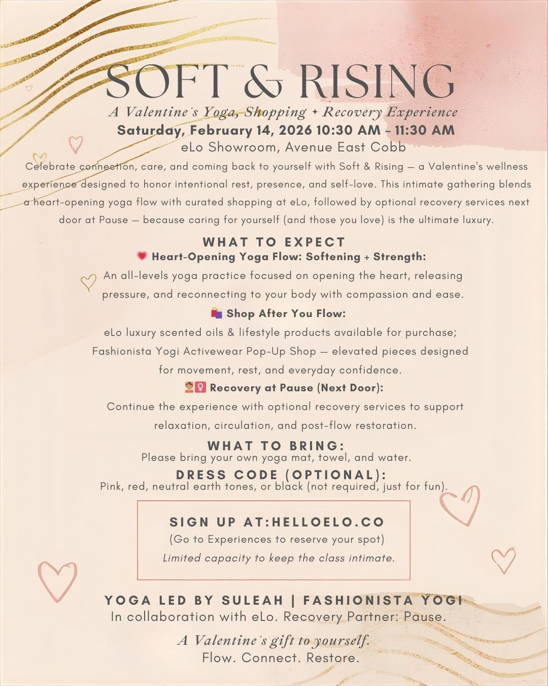 Soft & Rising – A Valentine’s Morning Yoga Experience - 2/14